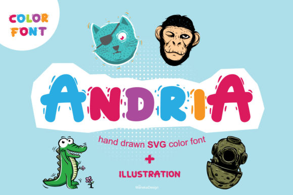Andria Font Review: A Thick Lettered Typeface for Friendly Branding