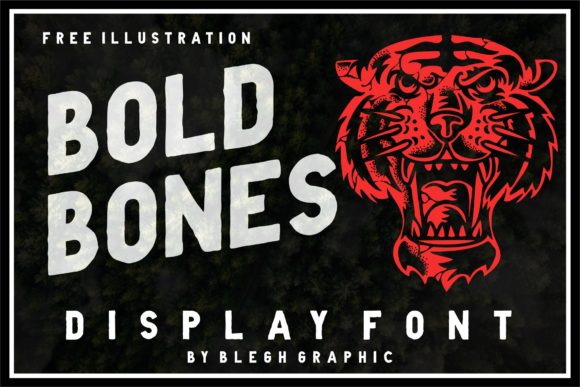 Bold Bones Font: A Vintage Display Typeface for Digital Design