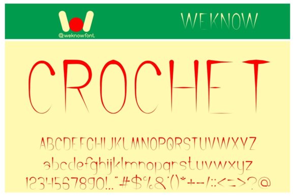 Crochet Pattern: A Font for Crafting a Clean Visual Signature