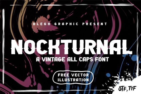 Nockturnal: A Vintage Display Font for Editorial Storytelling