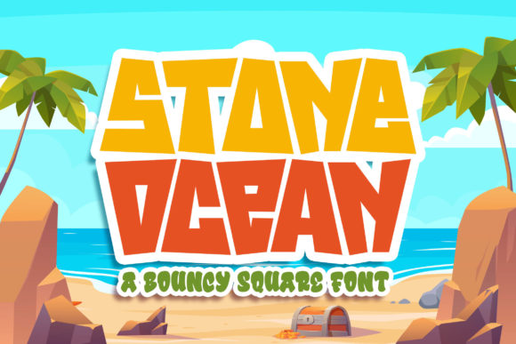 Stone Ocean: A Bold Display Font for Playful Branding