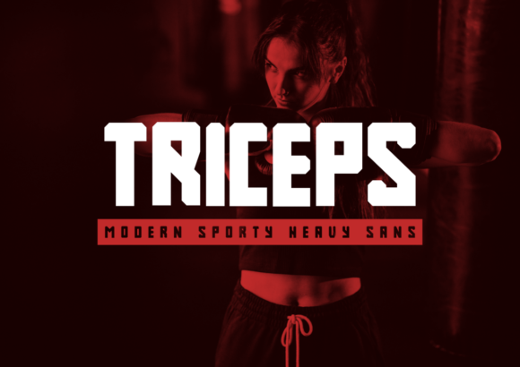 Triceps: A Bold Display Font for High-Impact Campaigns